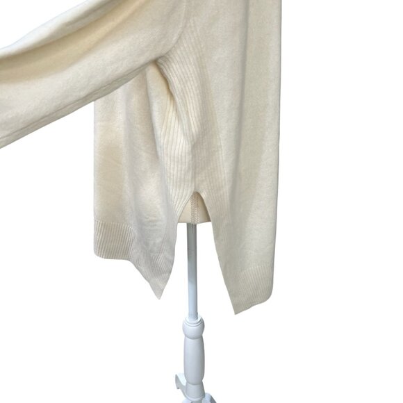 Allsaints Gala Roll Neck Sweater Cashmere Wool Blend Turtleneck Cream Size Mediu - Picture 5 of 11